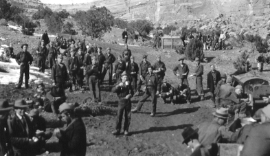 Photo of CCC group in Colorado in the 1930's