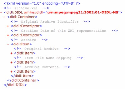Image showing the XML comments from a top-level view