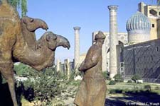 The Registan in the center of Samarkand, Uzbekistan.