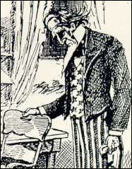 Obituary cartoon that appeared at Mark Twain's death.