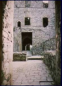 Photograph of the interior of Harlech Castle