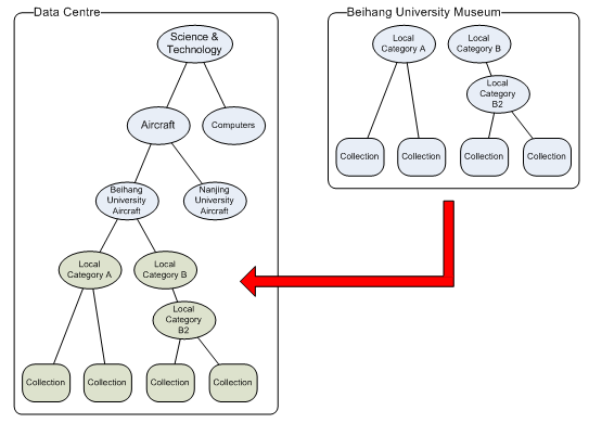 Chart sowing the replicating and collection structure