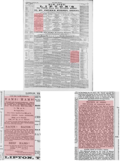 Image showing the selection of zones from newspaper page images