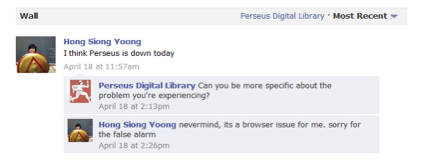 Screen Shot of Response to Criticism