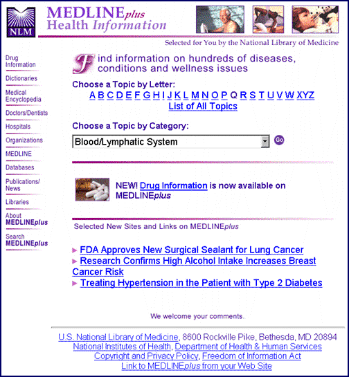  MEDLINEplus Home Page