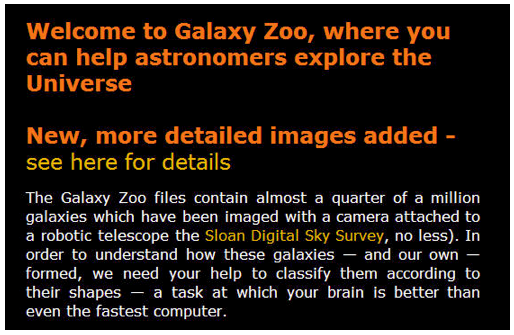 Figure: Goal - Galaxy Zoo.