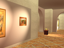 Content placed in virtual gallery