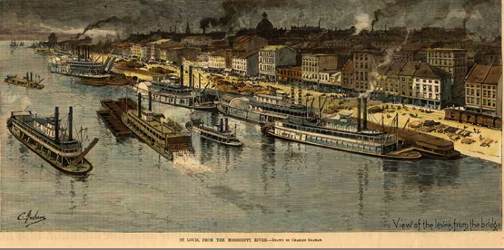 Image showing the city of St. Louis from the Mississippi River