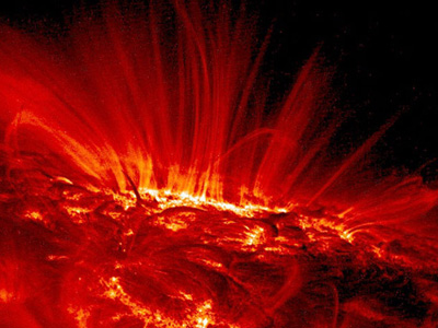Ultraviolet photograph showing sunspots