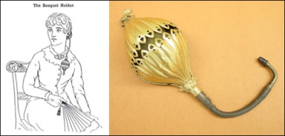 Illustration of a bouquet holder with hearing aid