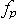 mathematical symbol resembling fp