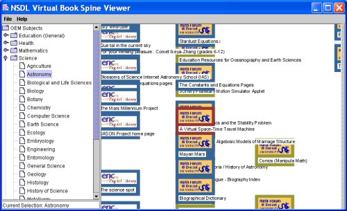 Screen shot showing an image derived from zooming in on one of the spines